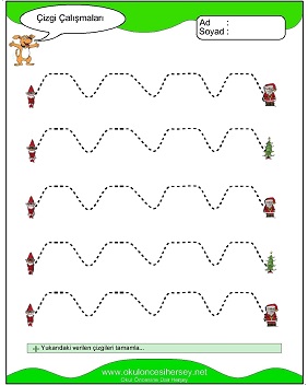 okul öncesi çizgi çalışma sayfaları